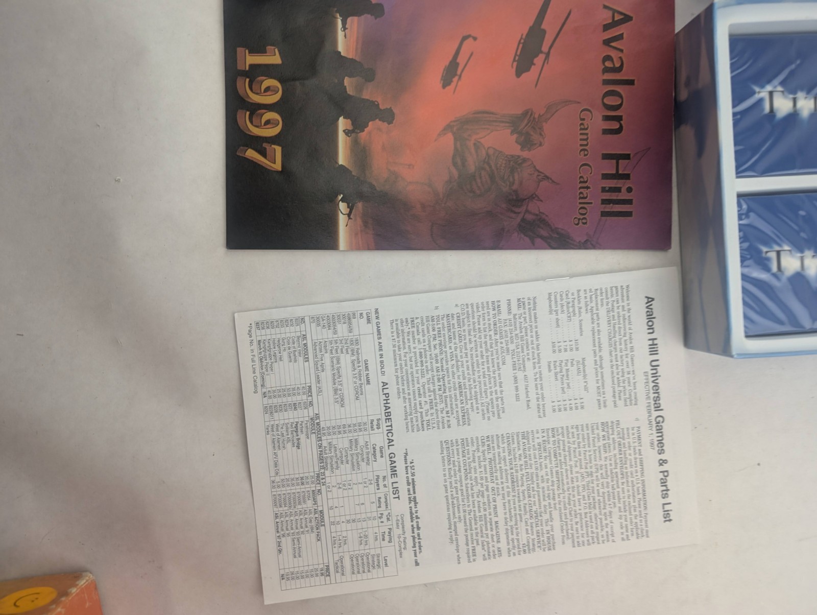 Titan: The Arena – Board Game Avalon Hill 1997 – Open box – Inside Sealed