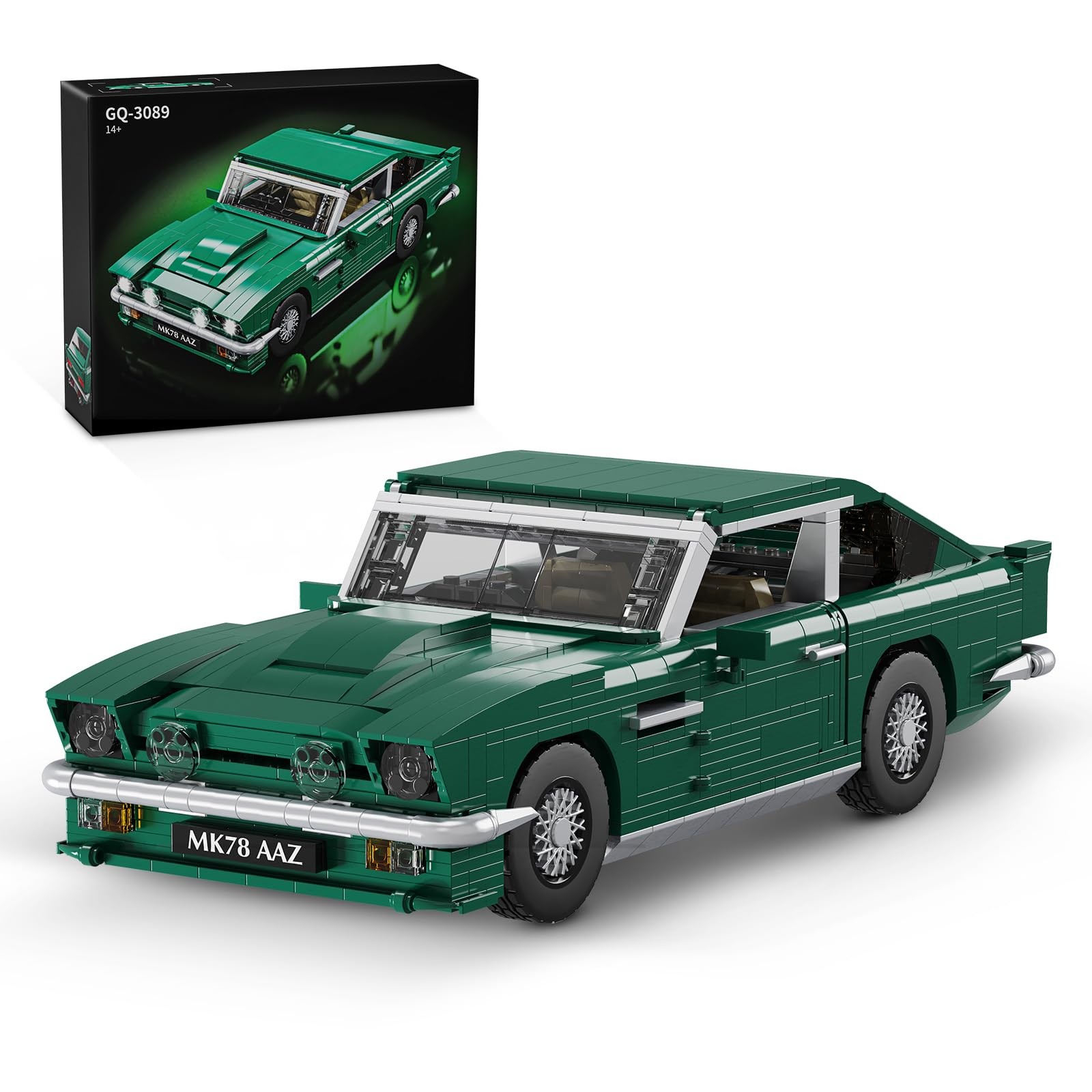 Building Set 1253PCS Classic Muscle Sports Racing Car Model Kit YC755 Led stone