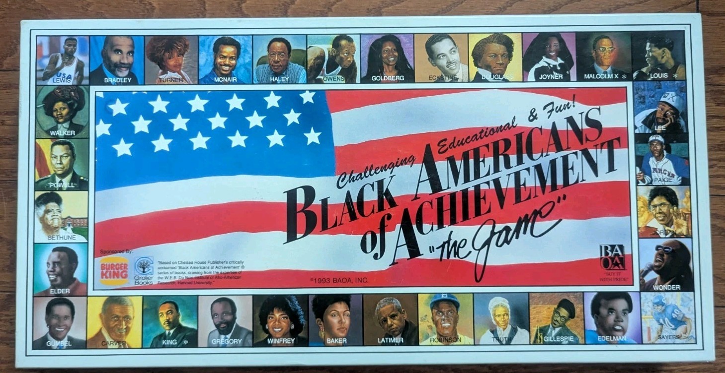 Vintage 1993 Black Americans of Achievement The Board Game, New Open Box