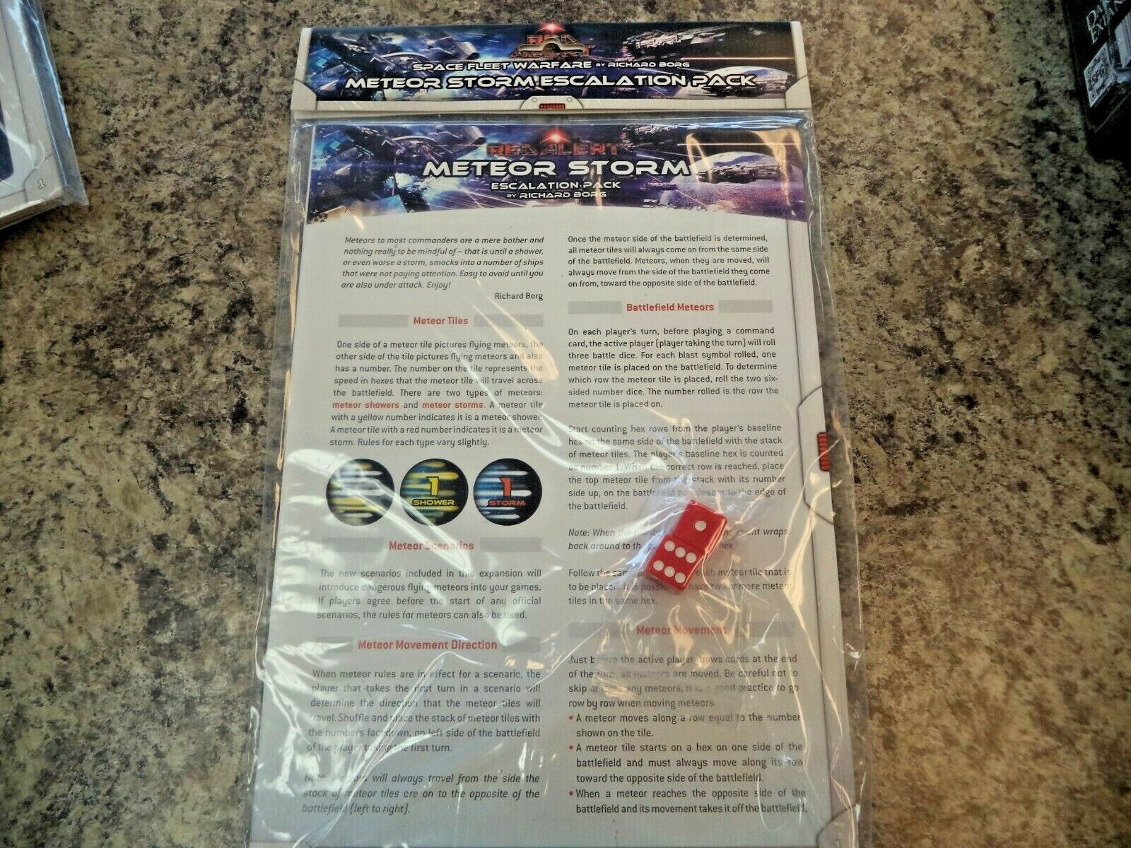 Red Alert Space Fleet Warfare Meteor Storm Escalation Pack Board Game Expansion