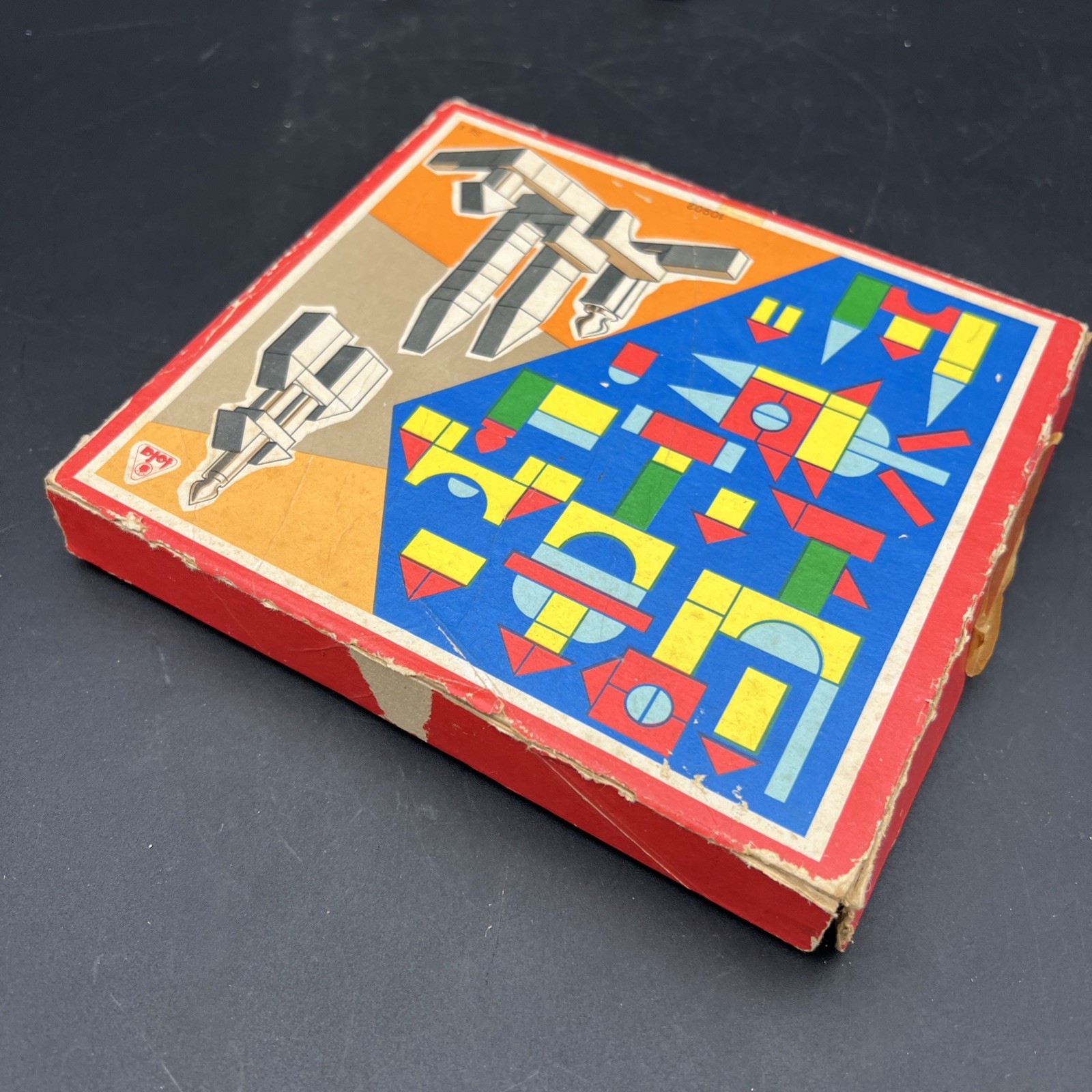 Vintage TOFA Colorful Wooden Block Game No. 10902 Czechoslovakia Incomplete