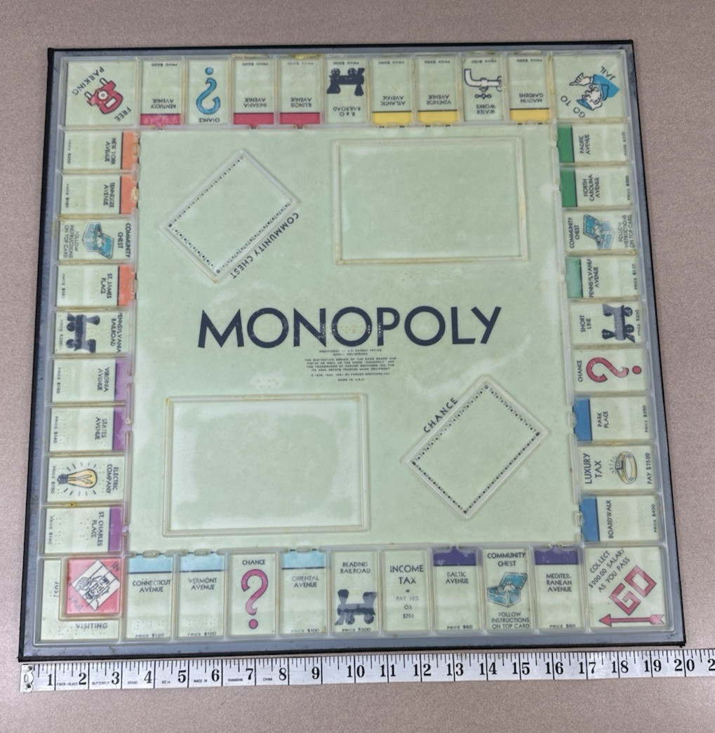 Vintage Braille and Low Vision Monopoly 1986 Regular Components Included READ