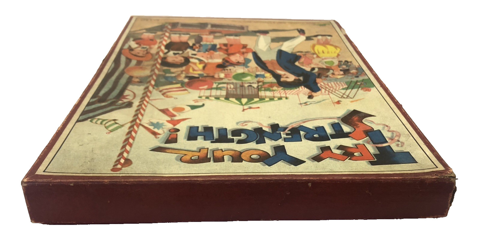 Rare Saml. Gabriel Sons & Co. Board Game Try Your Strength NY- Germany Complete