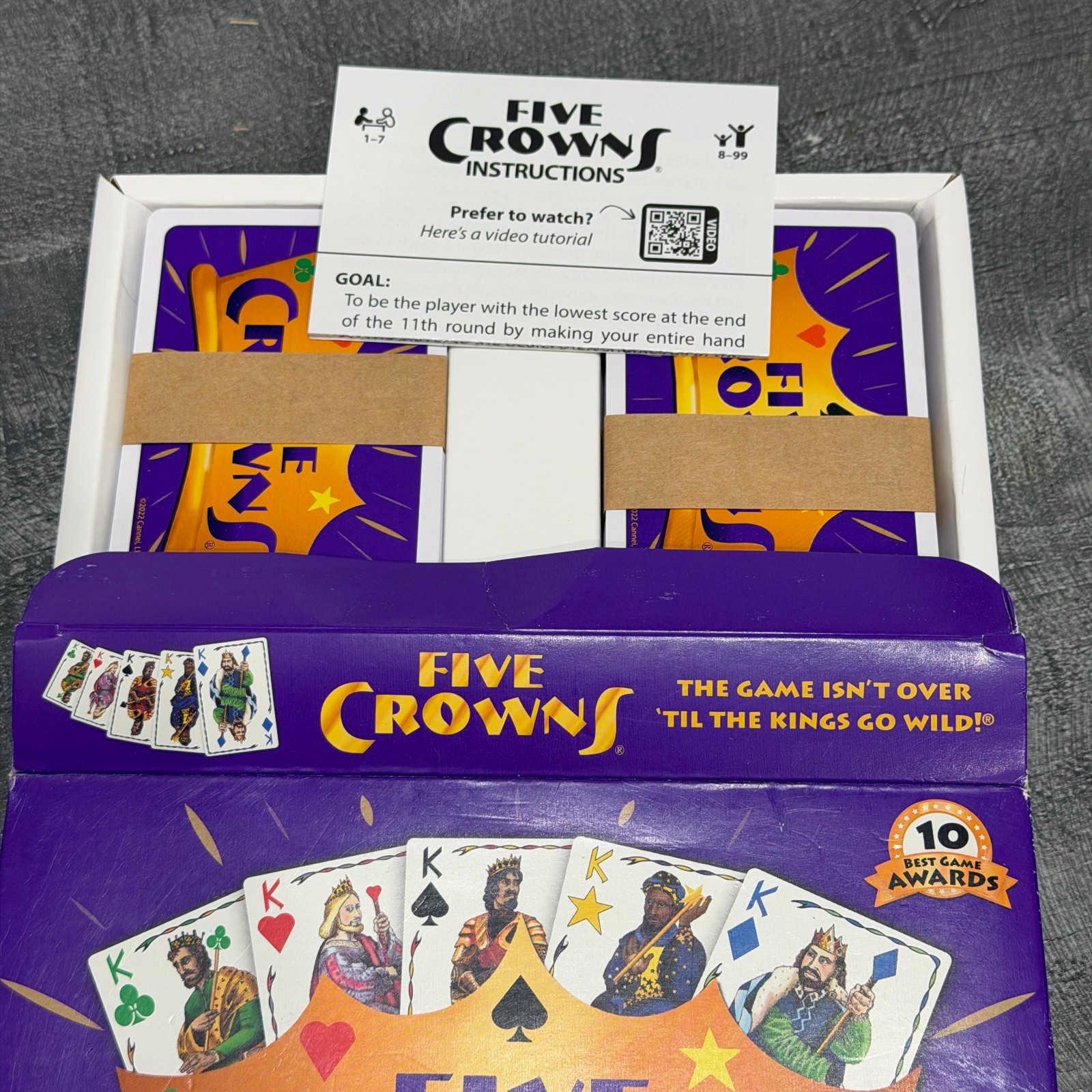 PlayMonster Five Crowns — The Game Isn’t Over Until the Kings Go Wild! — 5 Suits