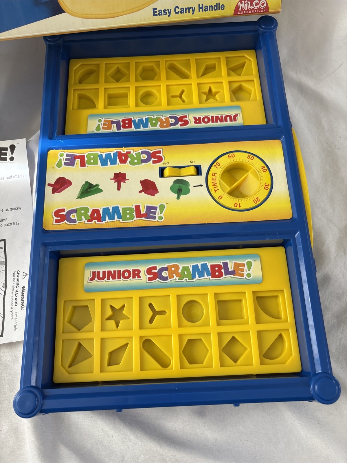 SCRAMBLE! Board Game COMPLETE 2007 Hilco Corp 1-2 Players Junior Version Incl