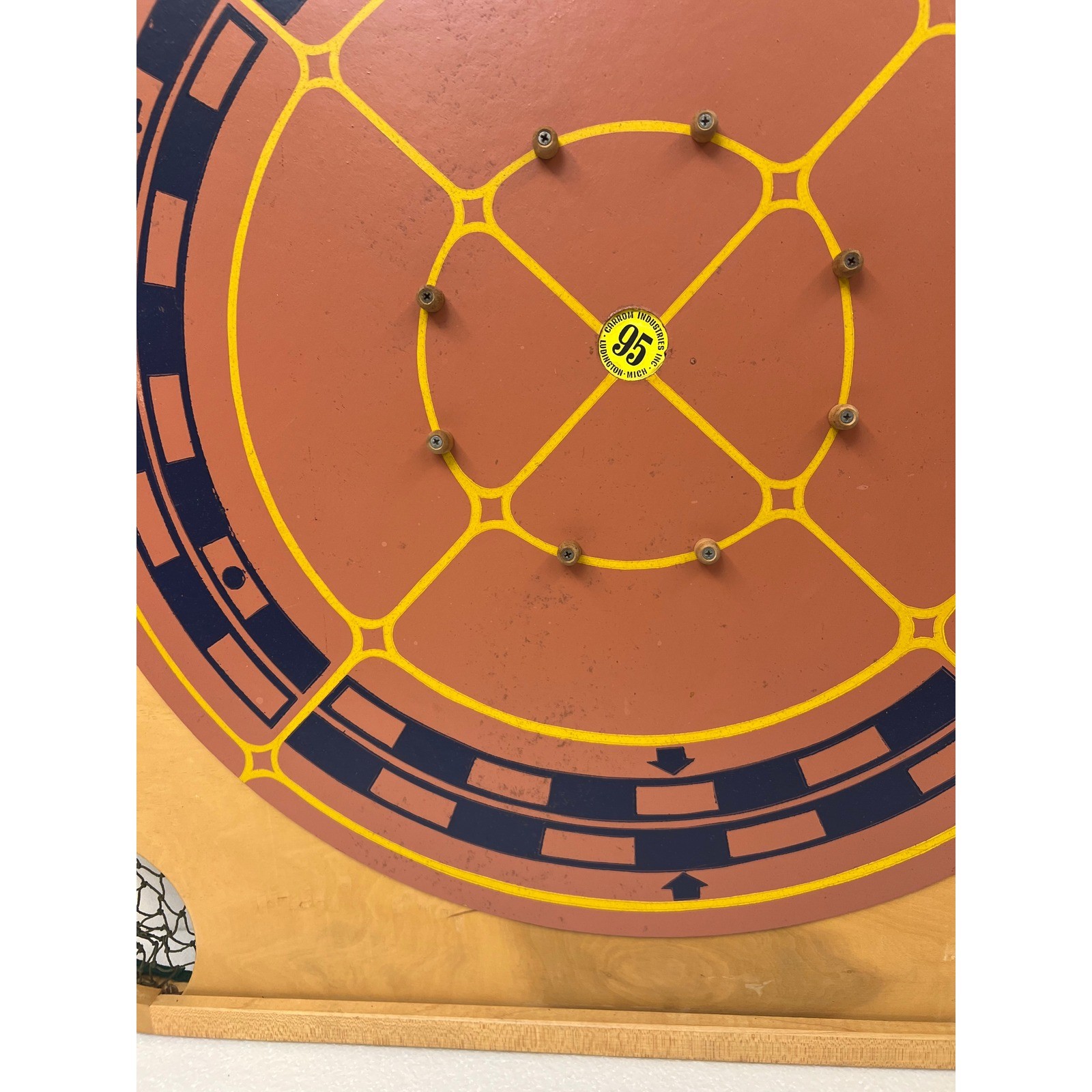 Carrom Industries Model 95 Vintage Double Sided Wooden Game Board Wood Wall Art