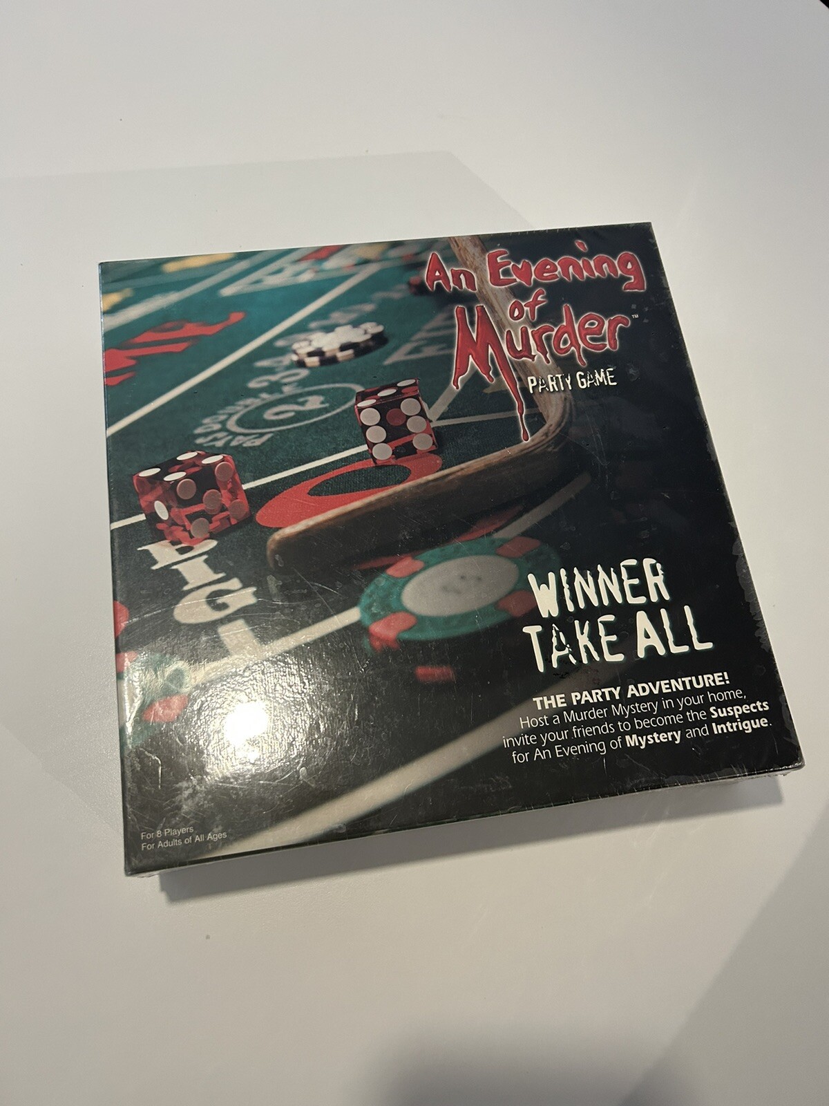 An Evening of Mystery Party Game Winner Take All 8 Adult Players – NEW SEALED