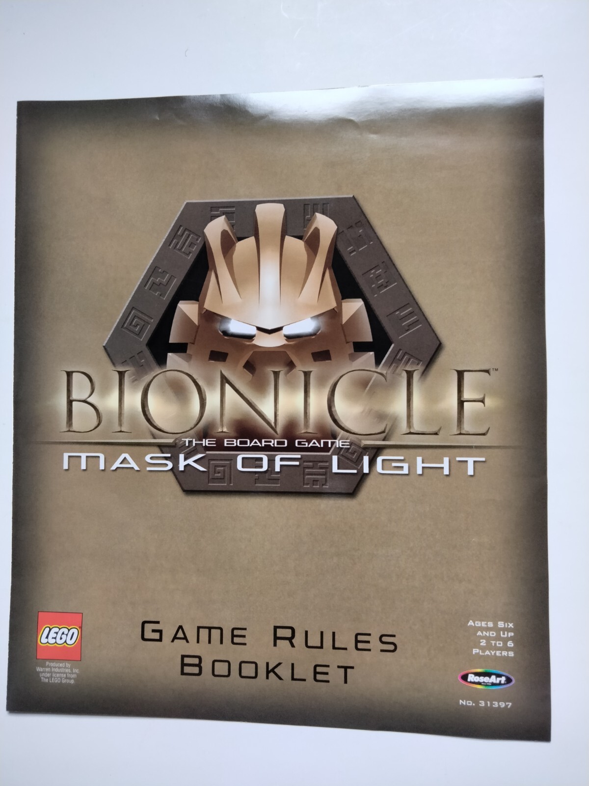 Bionicle Mask Of Light The Board Game Lego AGES 6 UP 2 TO 6 PLAYERS -YEAR 2003