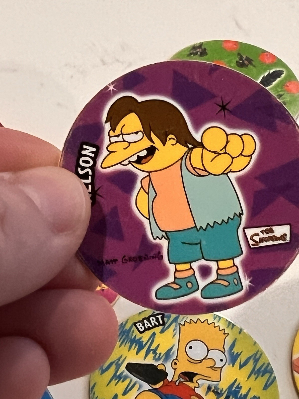 Rare Lot Of 12 Sabritos Mexico THE SIMPSONS Tazos Taso Pogs BART Marge Apu Lisa