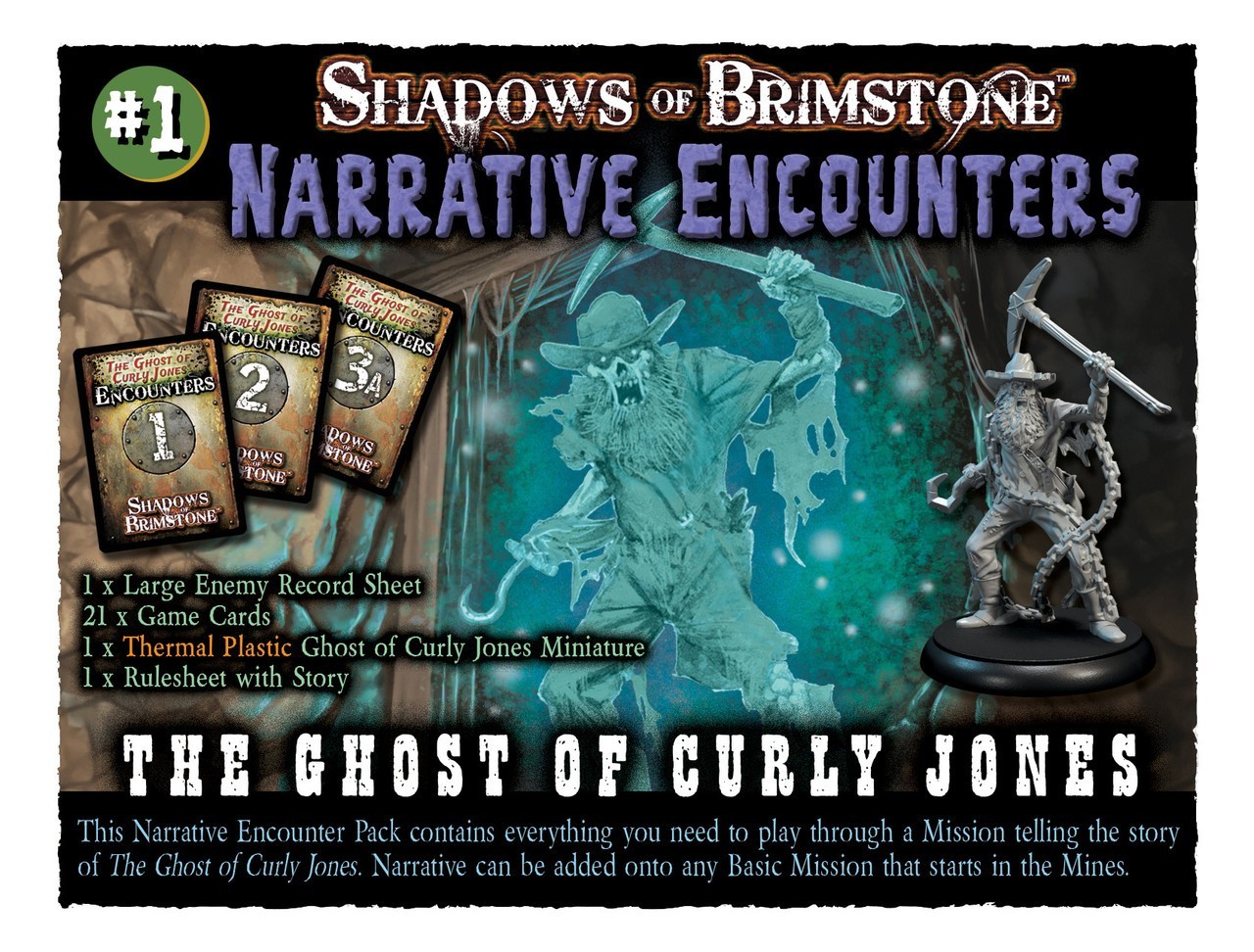 Shadows of Brimstone The Ghost of Curly Jones Narrative Encounters Pack #1 rare