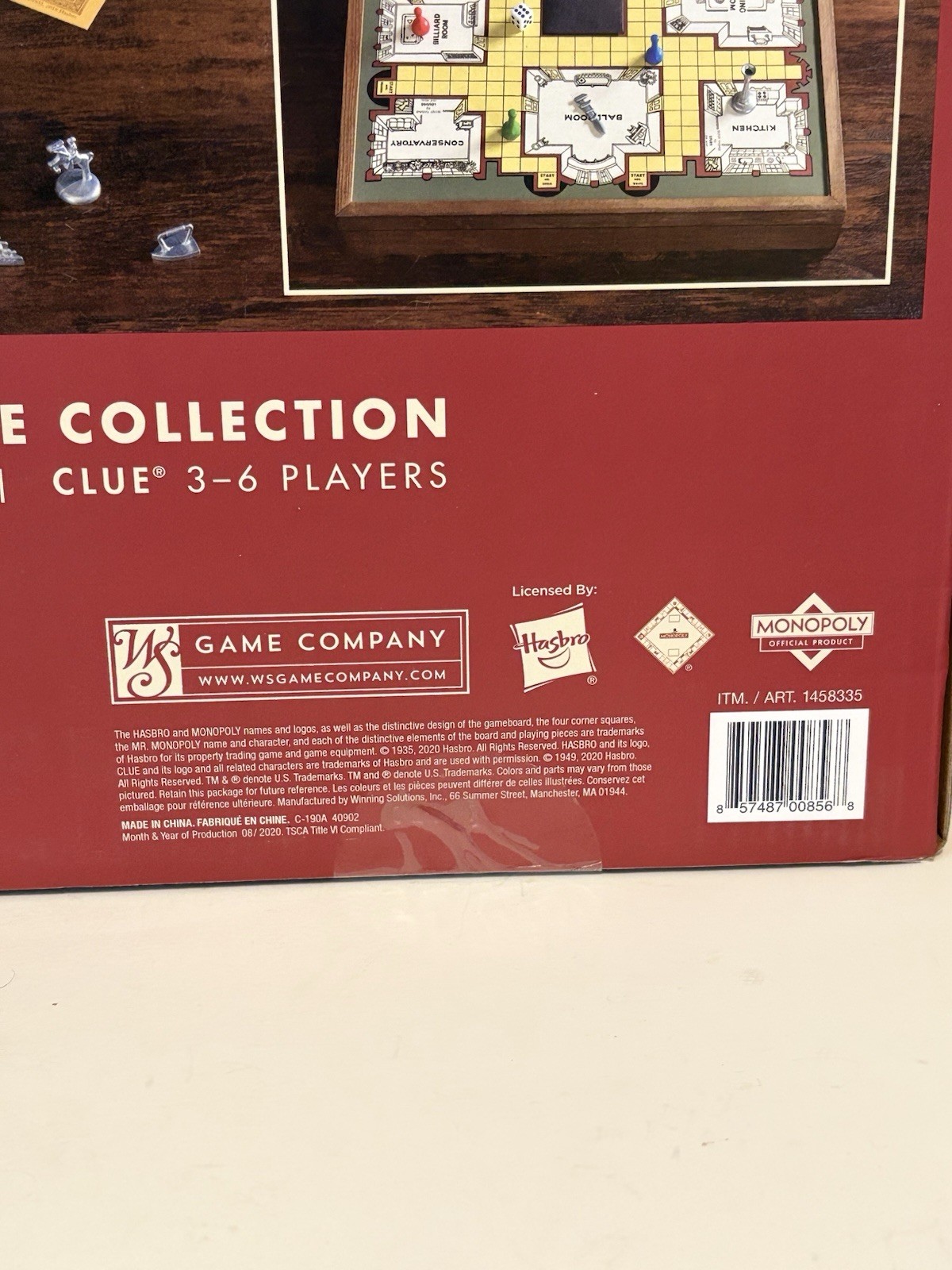 Monopoly & Clue Deluxe Vintage 2-in-1 Game Collection Wood Reversible Board New
