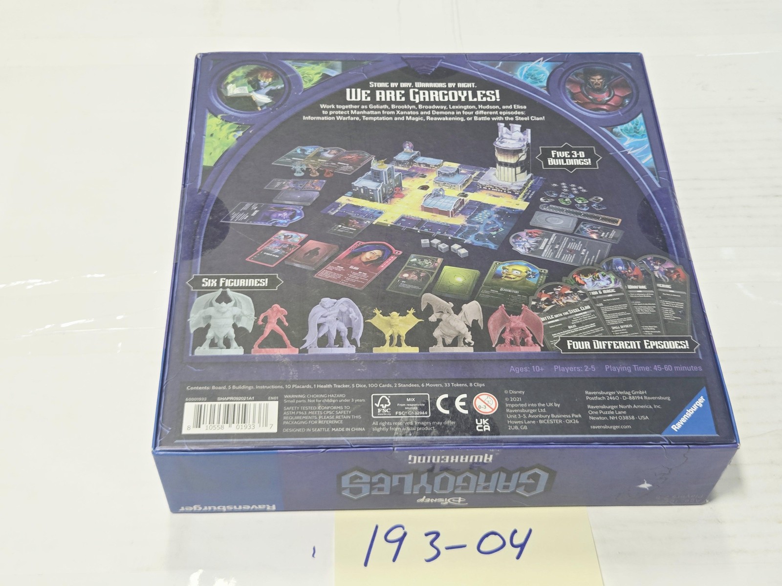 Ravensburger Disney Gargoyles Awakening Family Board Game 2-5 Players 10+ Used