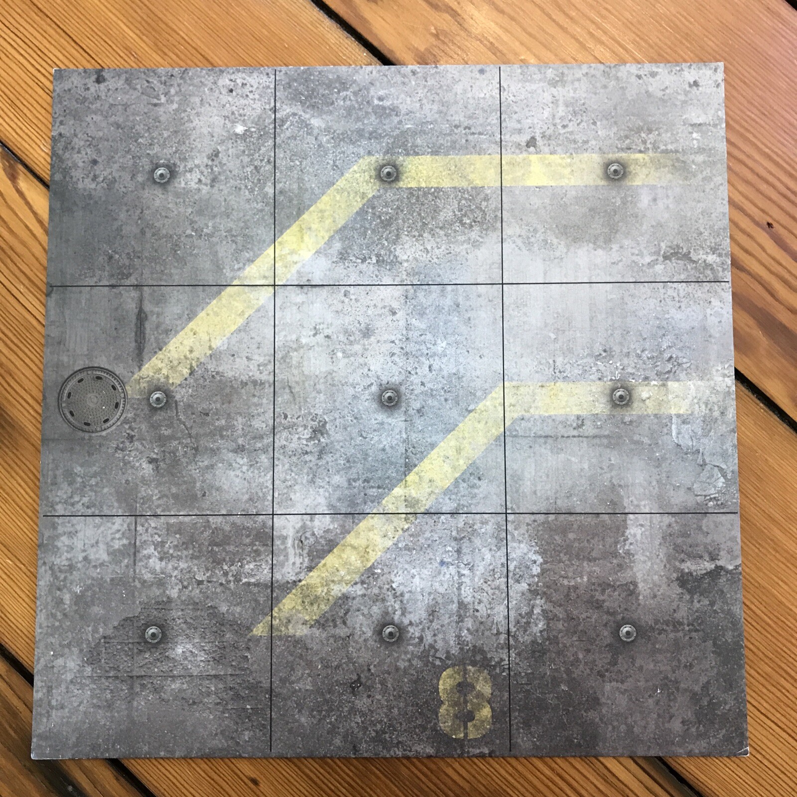 Set Lot 9 Dust Tactics 11” Square Metal Snow Landing Pads Game Boards