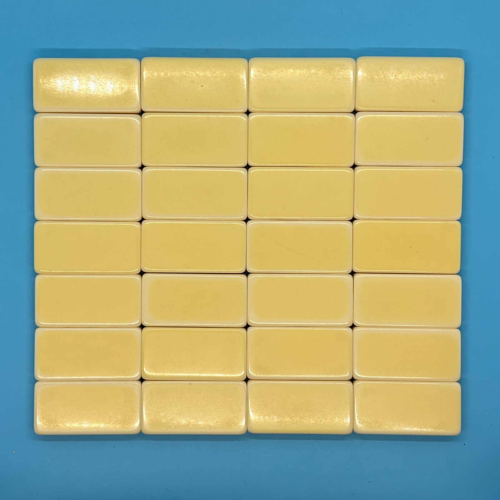 Vintage Puremco Standard Marblelike #616 IVORY Dominoes