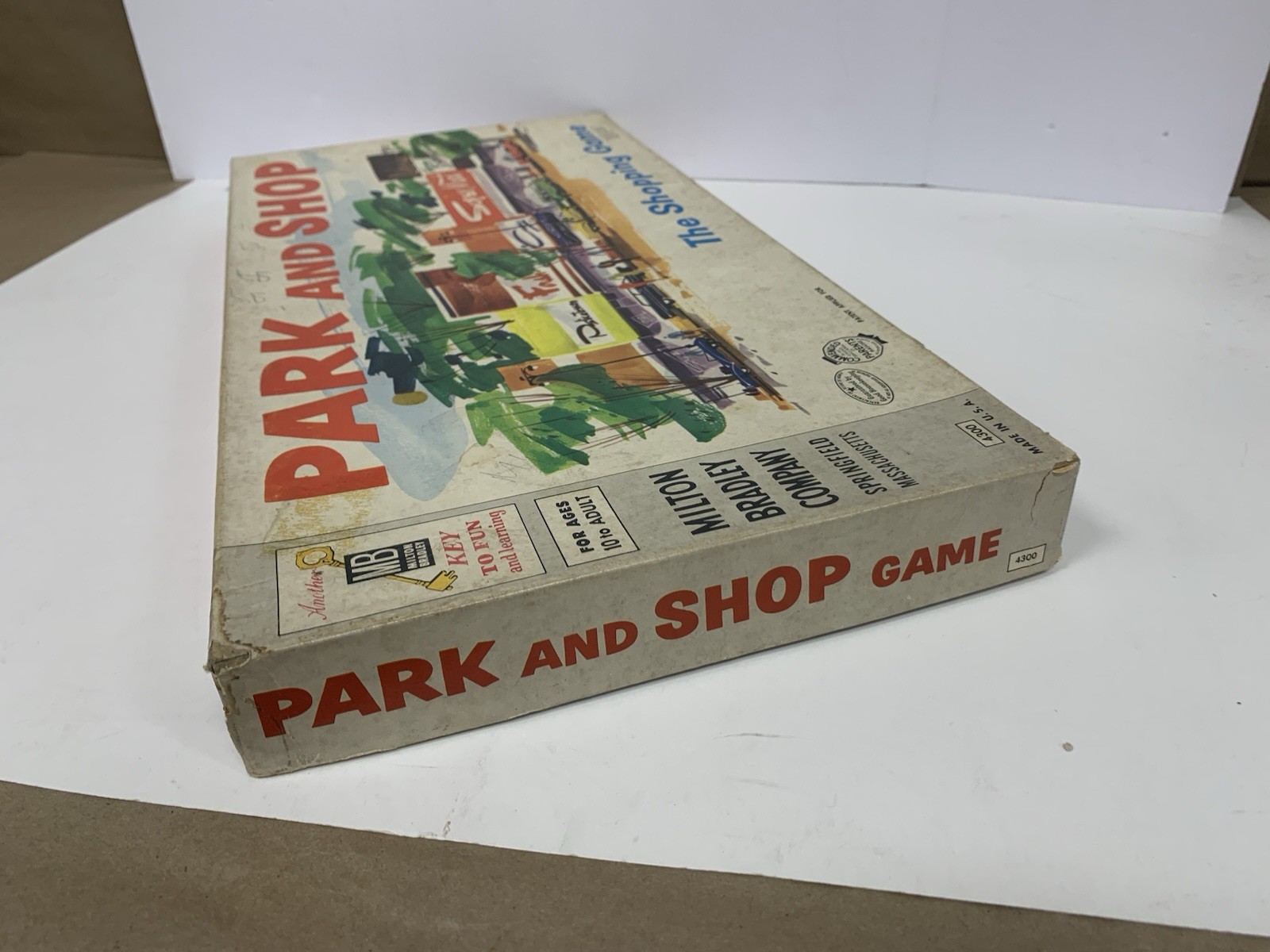 Vintage 1953 1960 Park And Shop Milton Bradley Board Shopping Game 4300 Complete