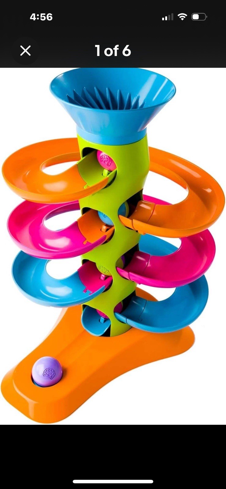 Fat Brain Toys Roll Again Tower RollAgain Ball Run Toy Complete