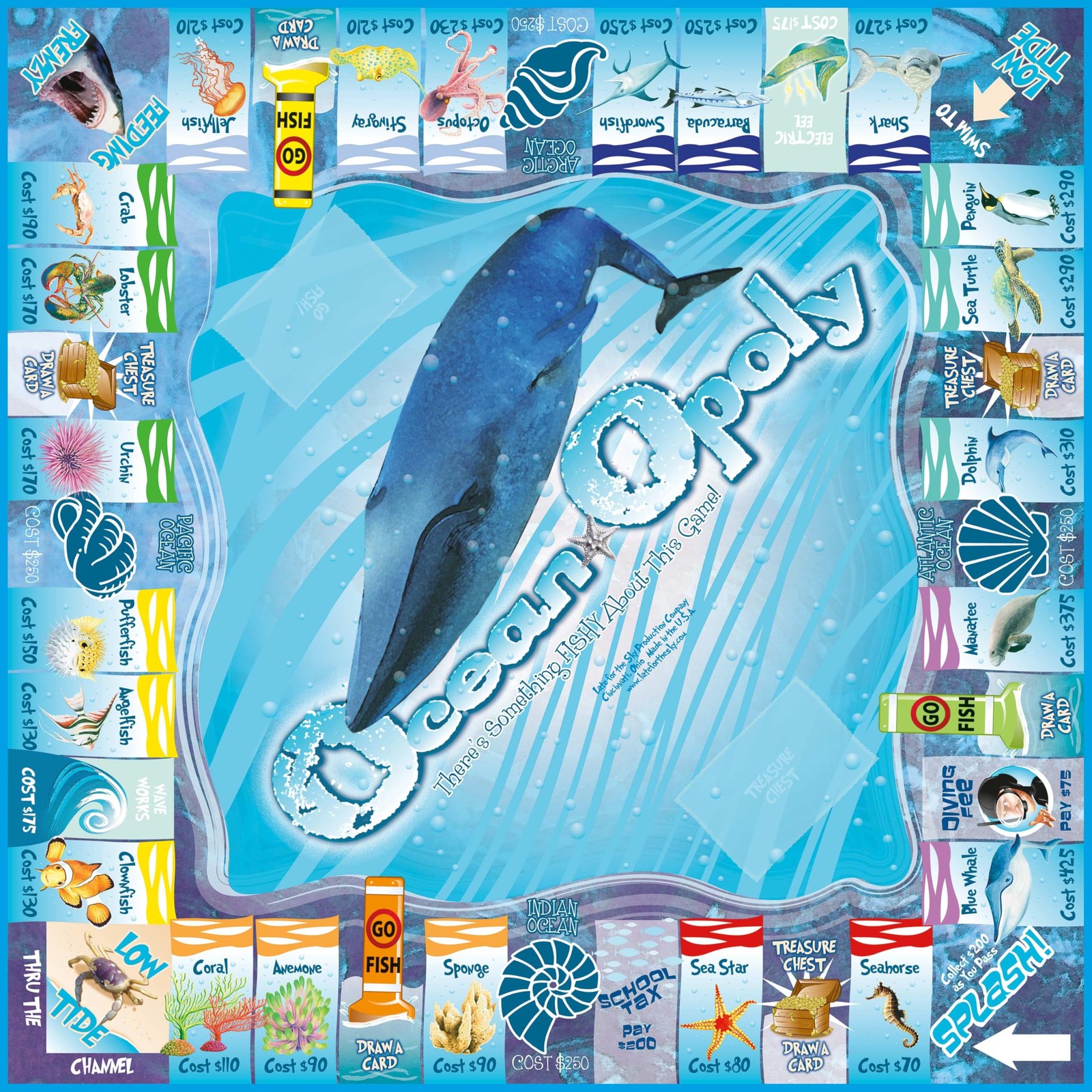 Ocean-Opoly Board Game – Family Strategy and Educational Life Adventure, Prop…