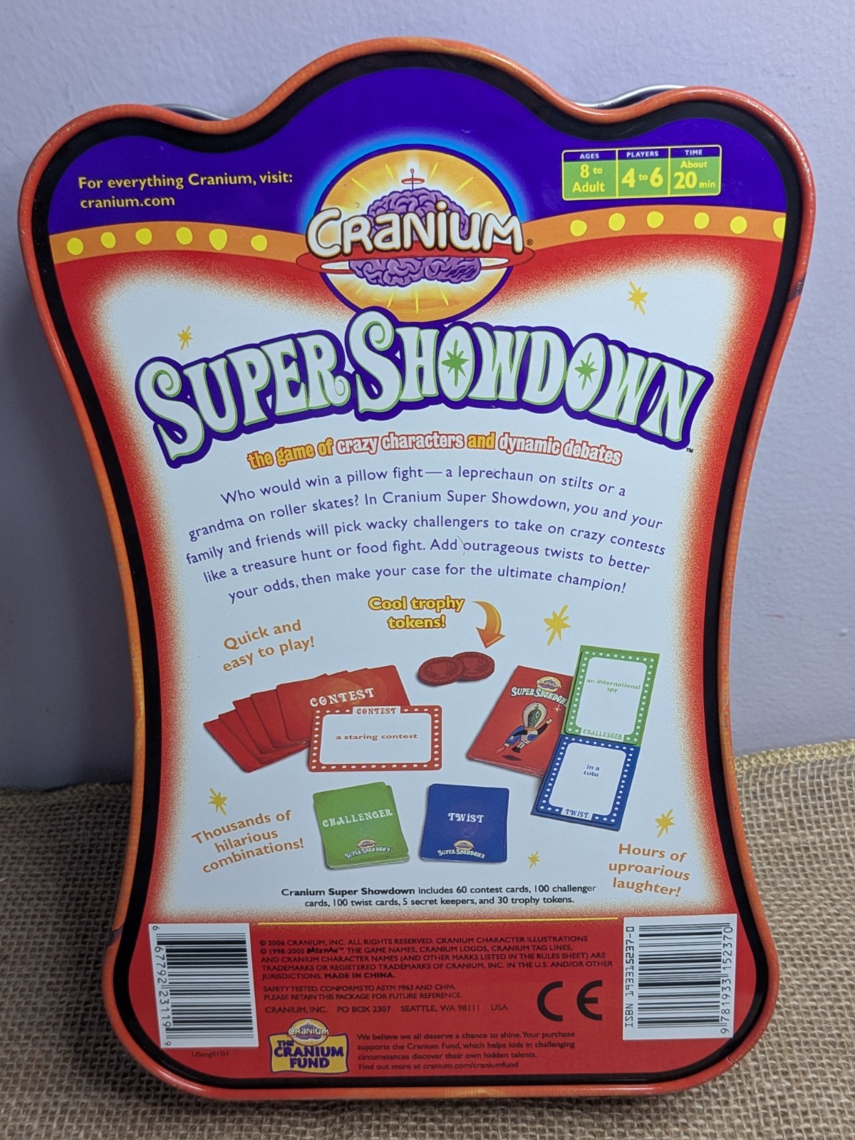 Cranium Super Showdown Game Hasbro Ages 8+ 2006 Complete – 1 chip 4-6 players