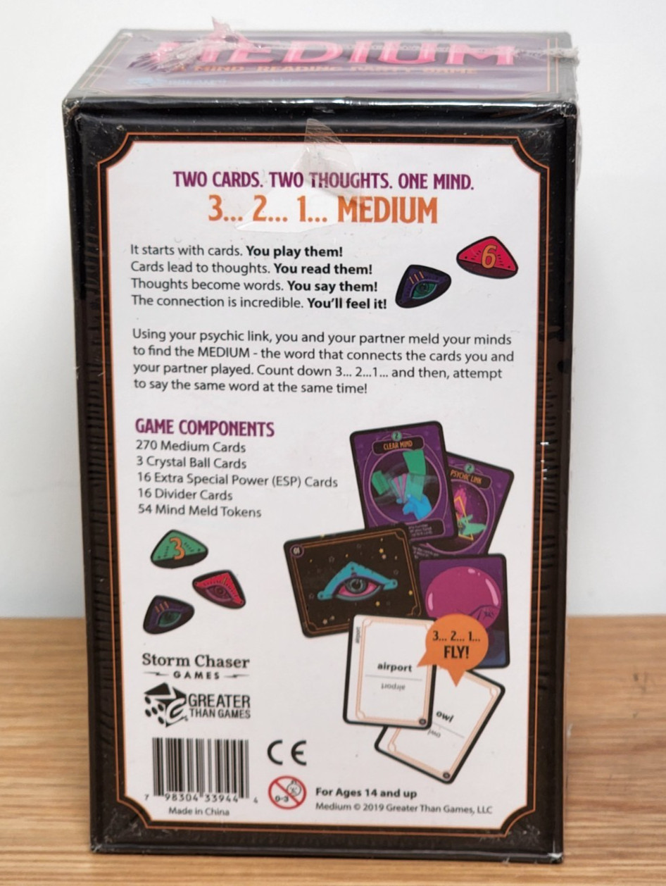 2019 Greater Than Games Medium Mind-Reading Party Game Sealed New In Box