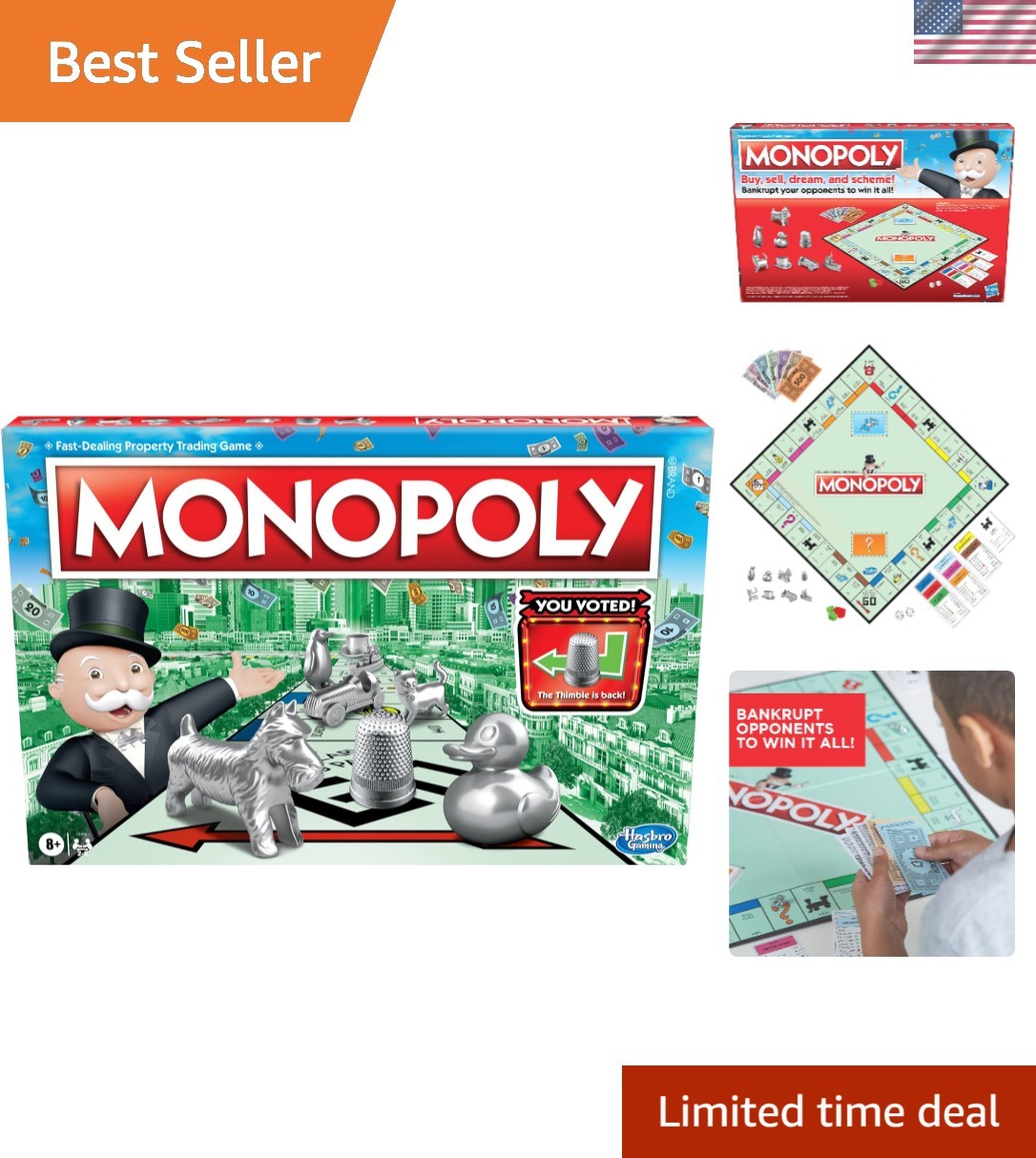 Token Vote Edition: Classic Family Board Game for Ages 8+ & 2 to 6 Players