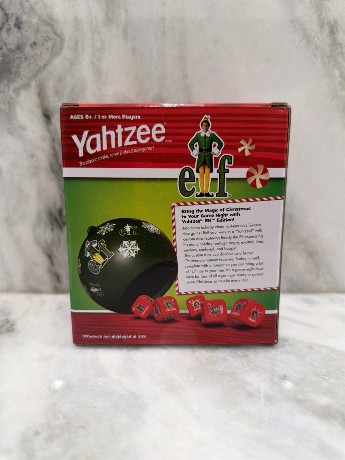 Yahtzee ELF Edition Exclusive Collectible Holiday Ornament Dice Cup NEW