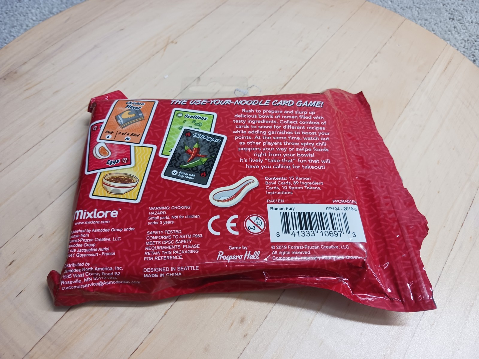 Ramen Fury Card Game Ages 8 & UP 2 to 5 Players Strategy FUN Complete