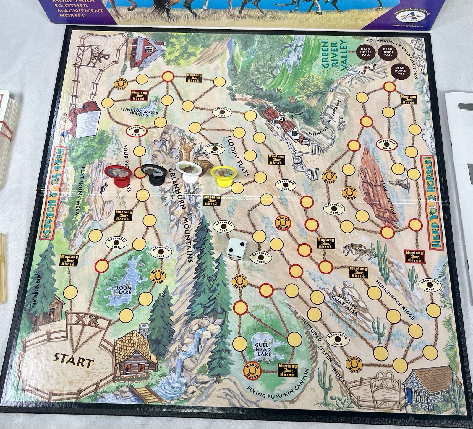 Herd Your Horses Wild Mustang Board Game 1993 Aristoplay 100% Complete