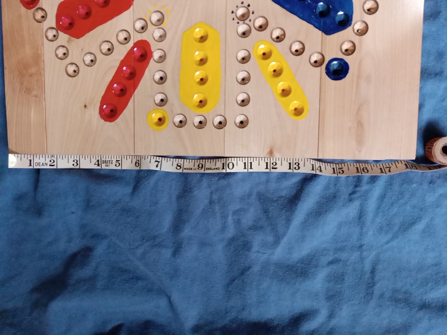 {J150}Handmade 18x18x1 Inch Jumbo Wooden Aggravation 4-6 Player Game Board