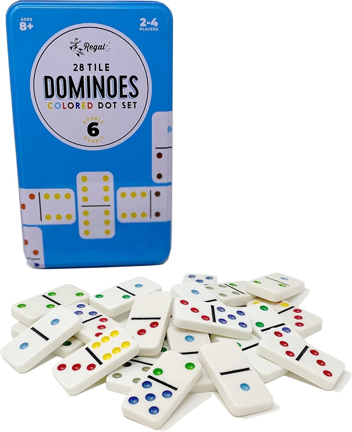 Double 6 Dominoes Set for Adults & Kids – Classic Domino Game with 28 Tiles C…