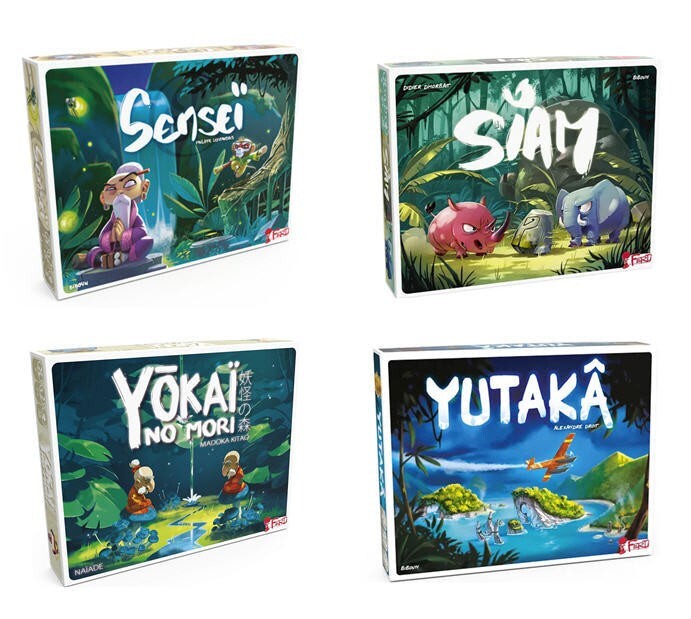 LOT OF FOUR (4) – SENSEI – SIAM – YOKAI – YUTAKA – Board Game – BRAND NEW