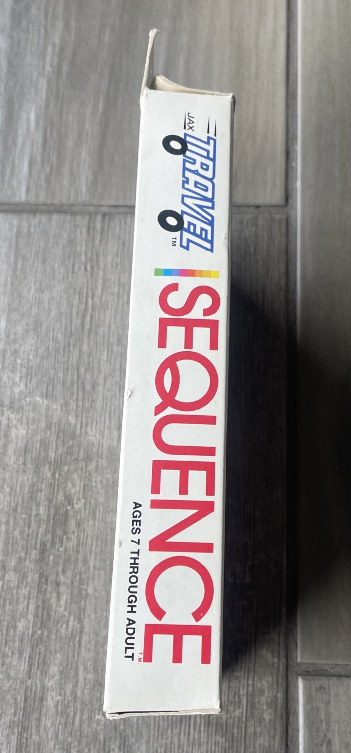 Sequence TRAVEL Board Game A Game of Strategy JAX Ltd 1994 VERY GOOD CLEAN COND