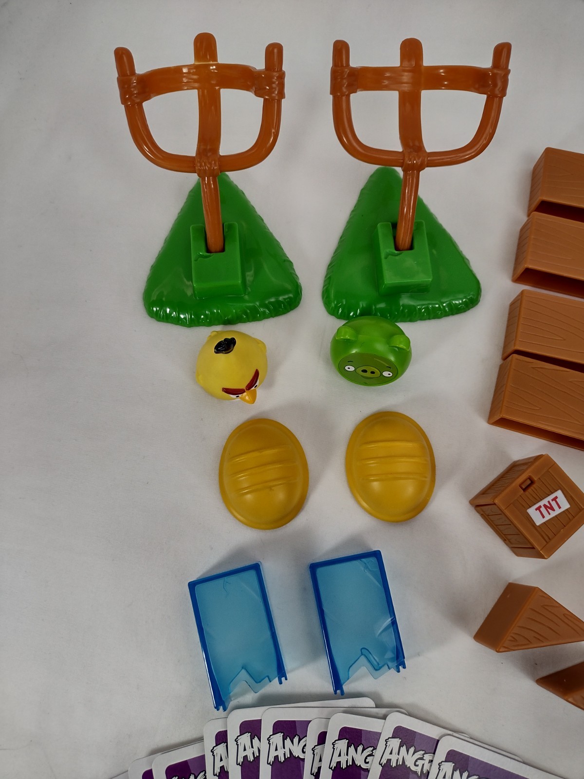 Angry Birds Mega Fling & Knock On Wood Game Pieces Parts Blocks Pig Bird Cards