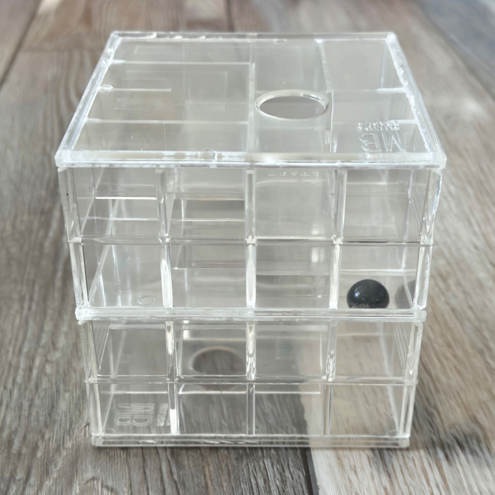 Vintage 1960 TRY IT Milton Bradley Toy Puzzle Cube Marble Game With Original Box