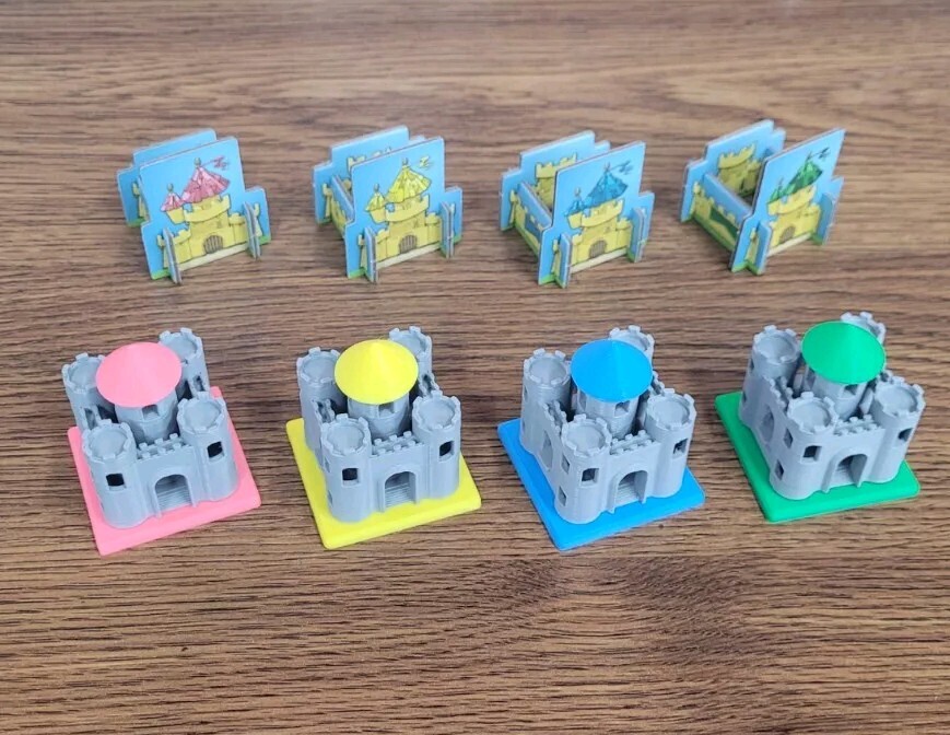 Kingdomino Castles Upgrade- 3d Printed – ANY COLOR