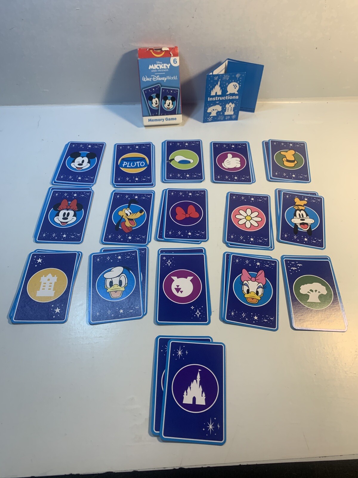 6 Assorted Kids Card Games FLASH CARDS Disney Old Maid Go Fish Vantage Insects