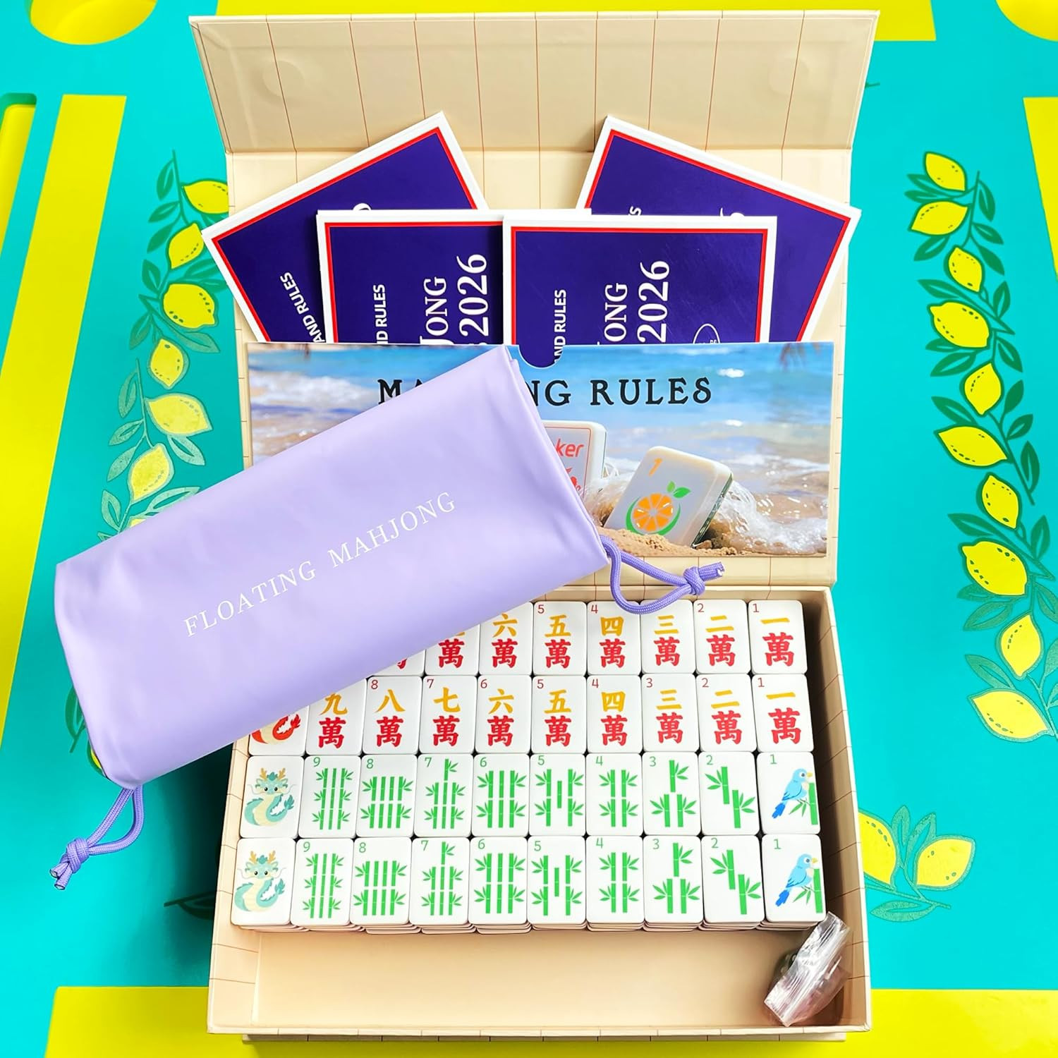Floating Mahjong Tile Set for Pool,160 American Mahjong Tiles Waterproof EVA Foa