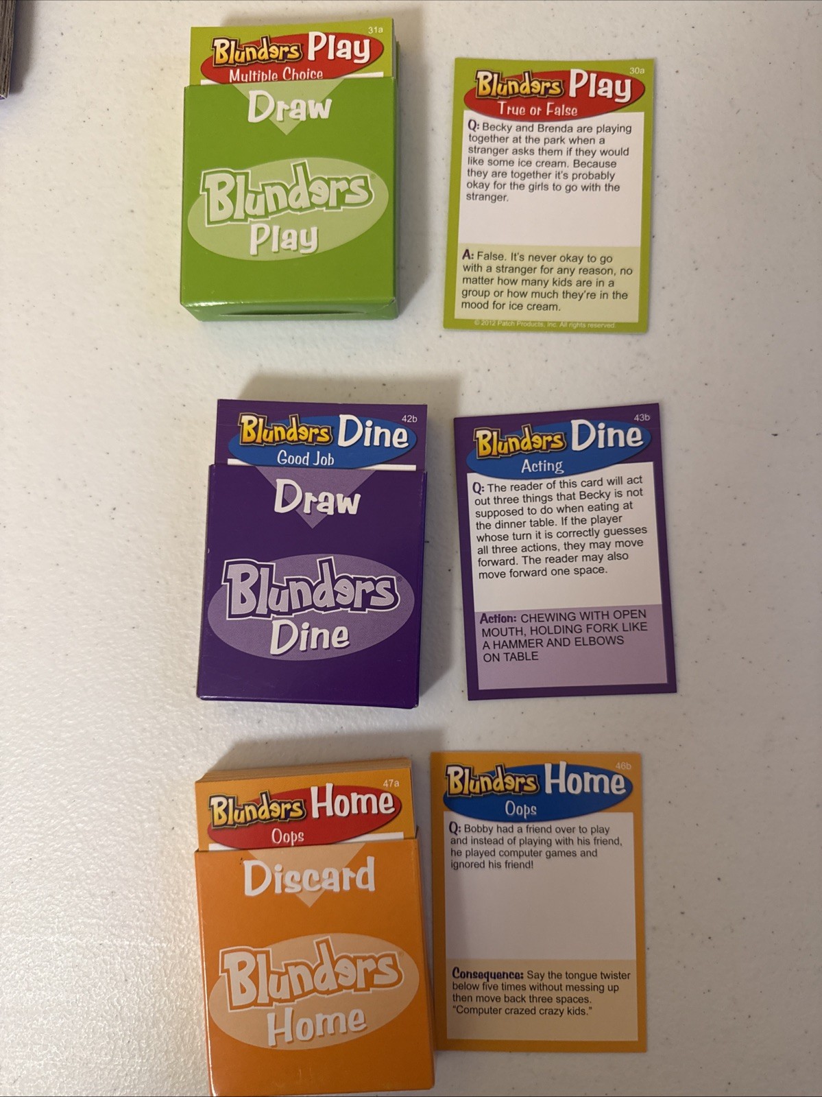 Blunders Board Game, Patch Products – Learning Manners Game-For Ages 5+ COMPLETE