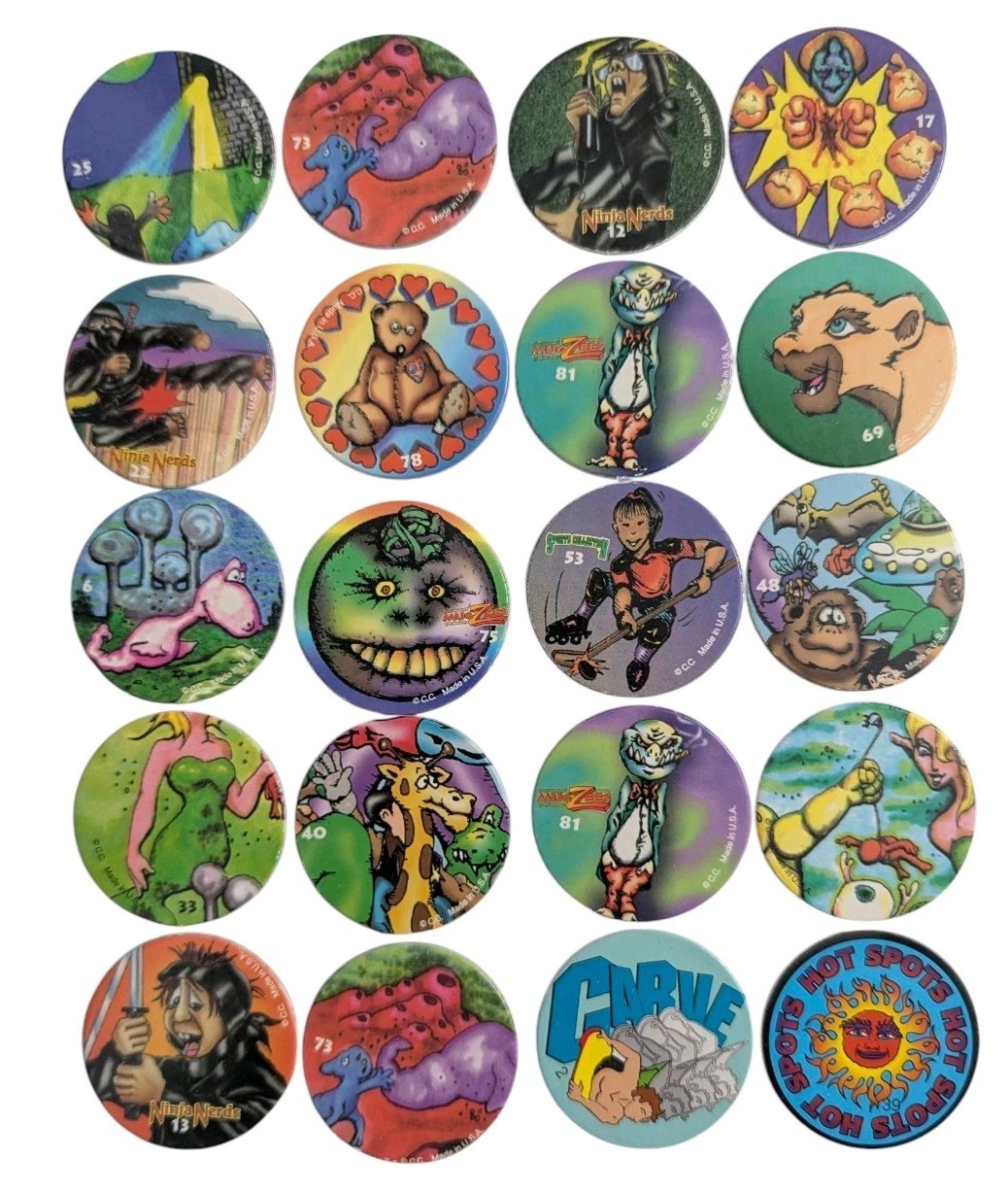 20 POGs Milk Caps Vintage Variety Vtg 90s 1990s Miscellaneous Lot Paper