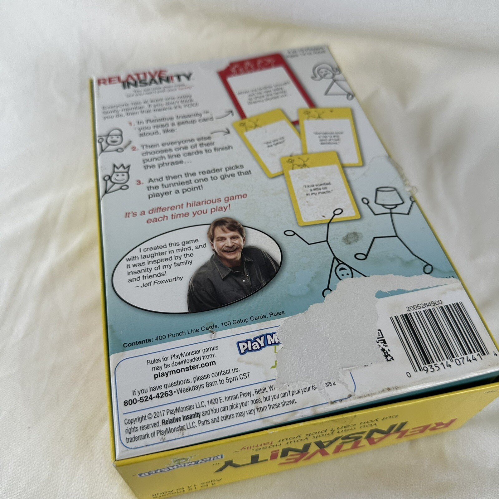 Relative Insanity Card Game PlayMonster Jeff Foxworthy Board Complete