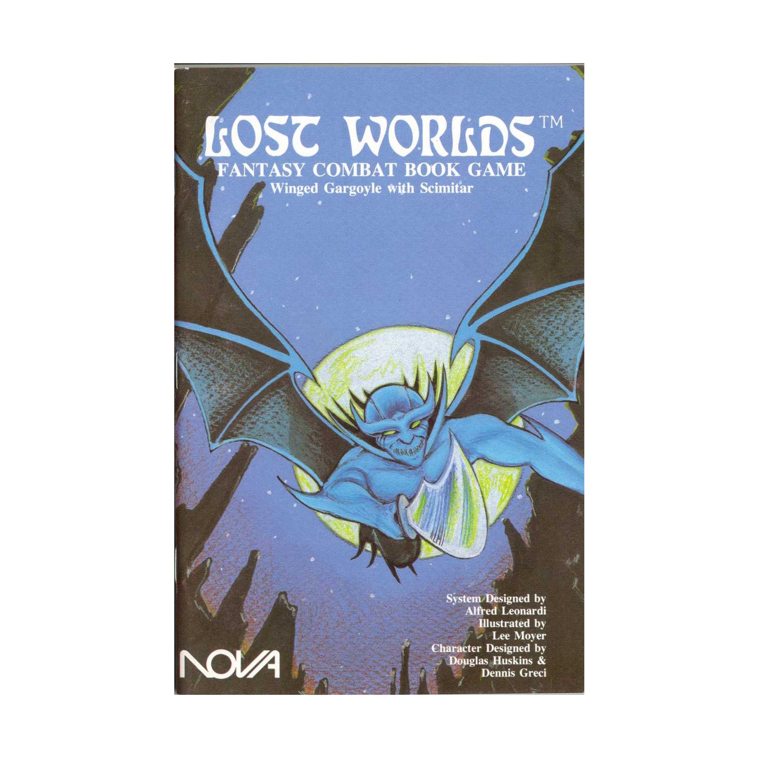 NOVA Lost Worlds Winged Gargoyle w/Scimitar VG+