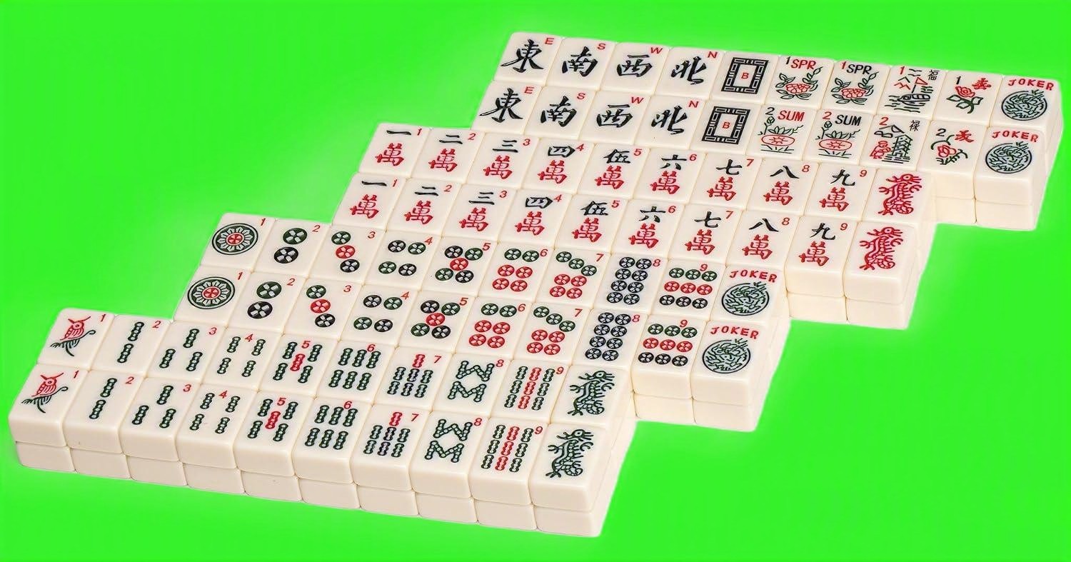 Set of 166 American Mahjong Tiles, “The Classic” (Tiles Only Set) Yellow Mountai