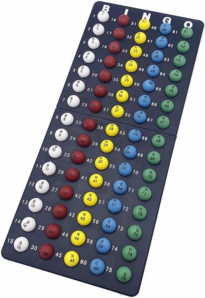 Plastic Bingo Balls 3/5 Inch Multicolored,75 Count, Perfect for Bingo Nights, Ra