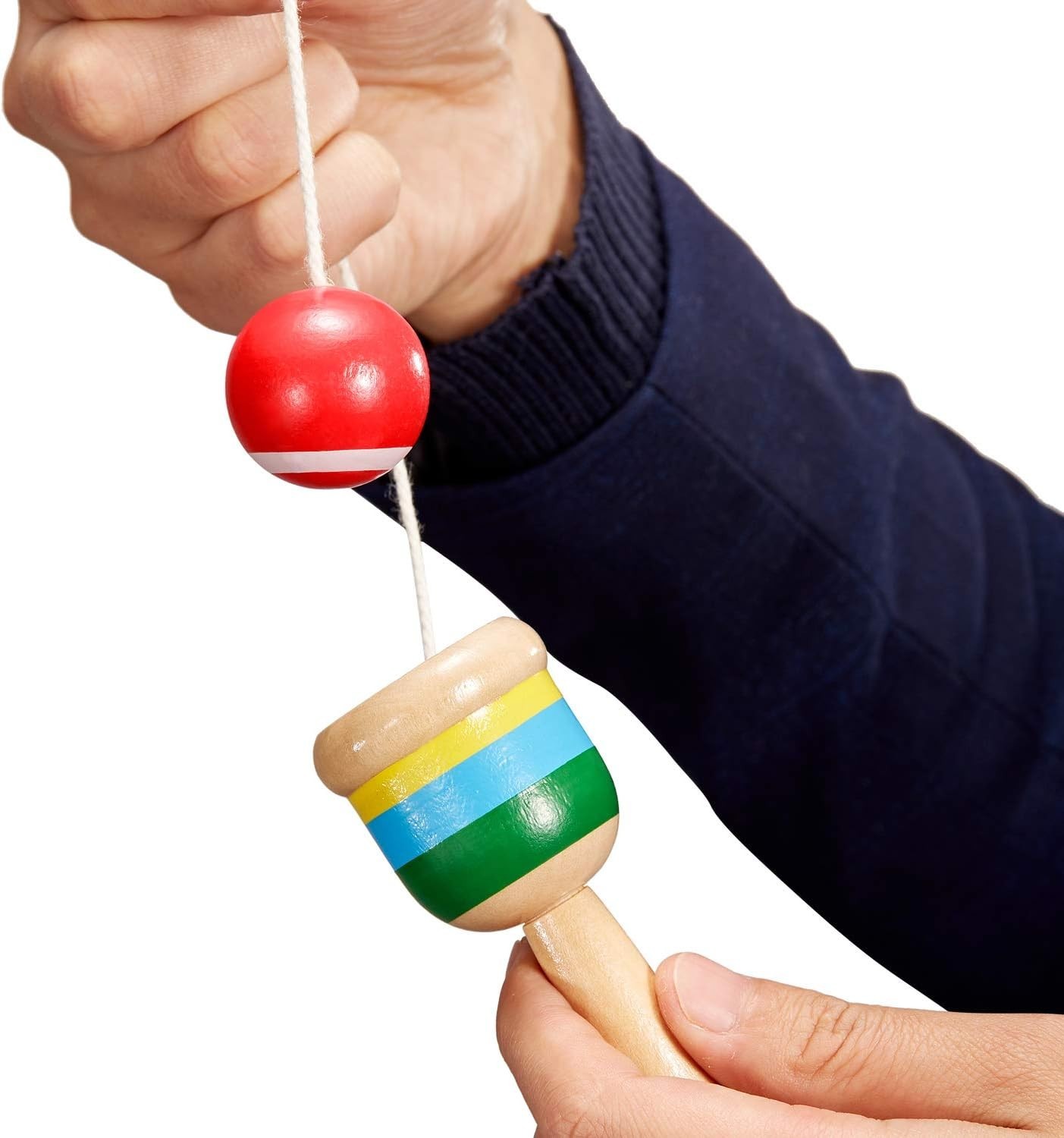 2-Piece Mini Wooden Jacks Game – Fun Hand-Eye Coordination Tool for Youth