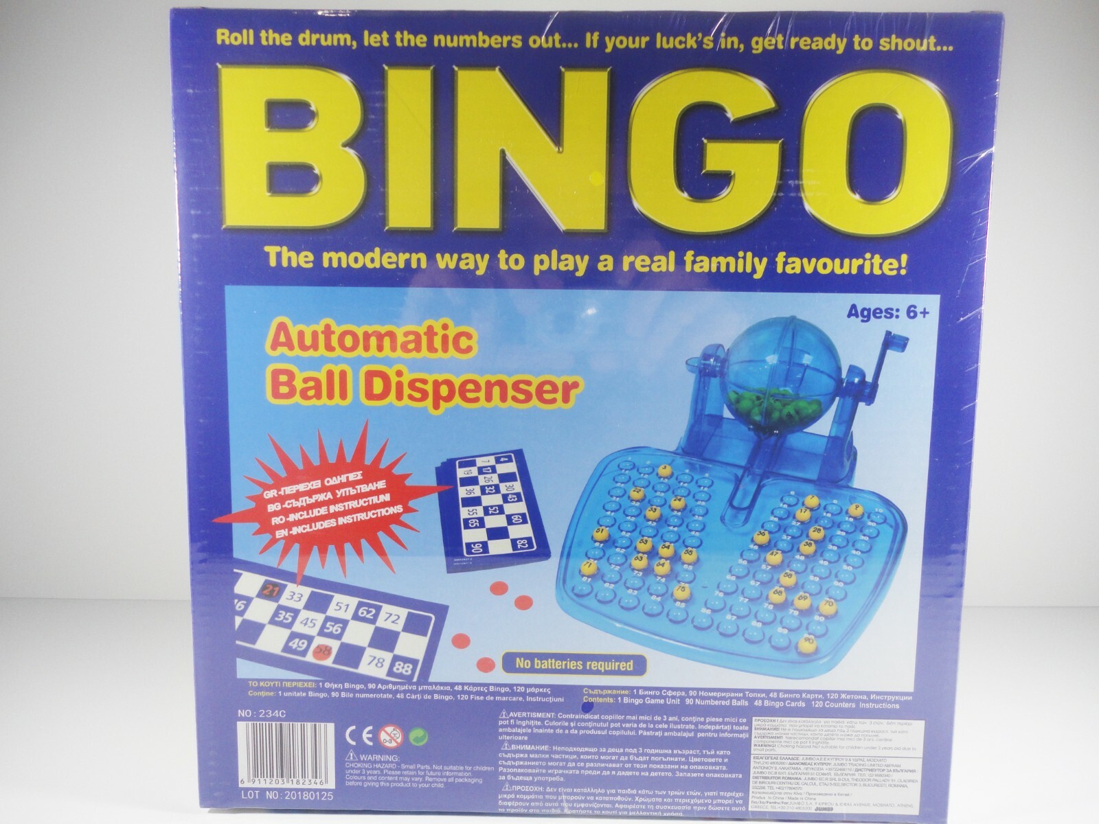 Large BINGO Lotto Family Tabletop Game Play Set Lottery Lucky Machine Board Toy