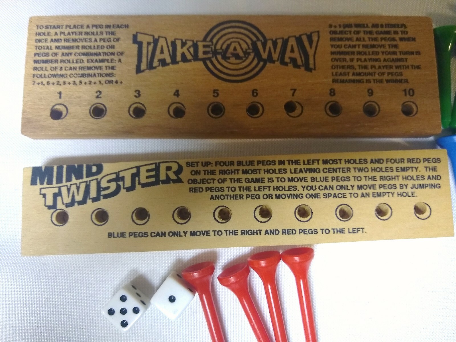2 Wood Travel Games Take Away Mind Twister Peg Game Senior Activity Elderly