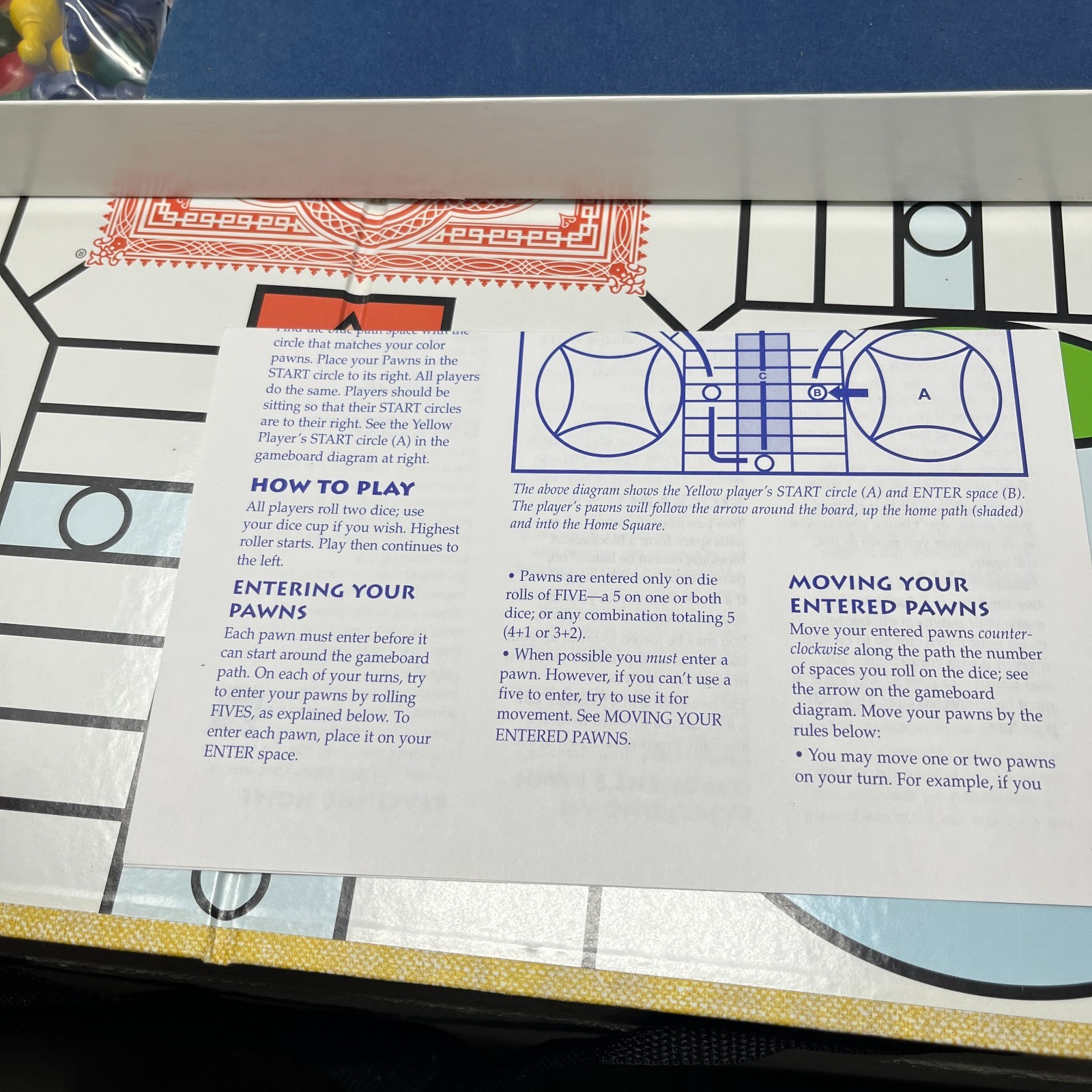 Deluxe Parcheesi 1999 Board Game by Milton Bradley Royal India COMPLETE