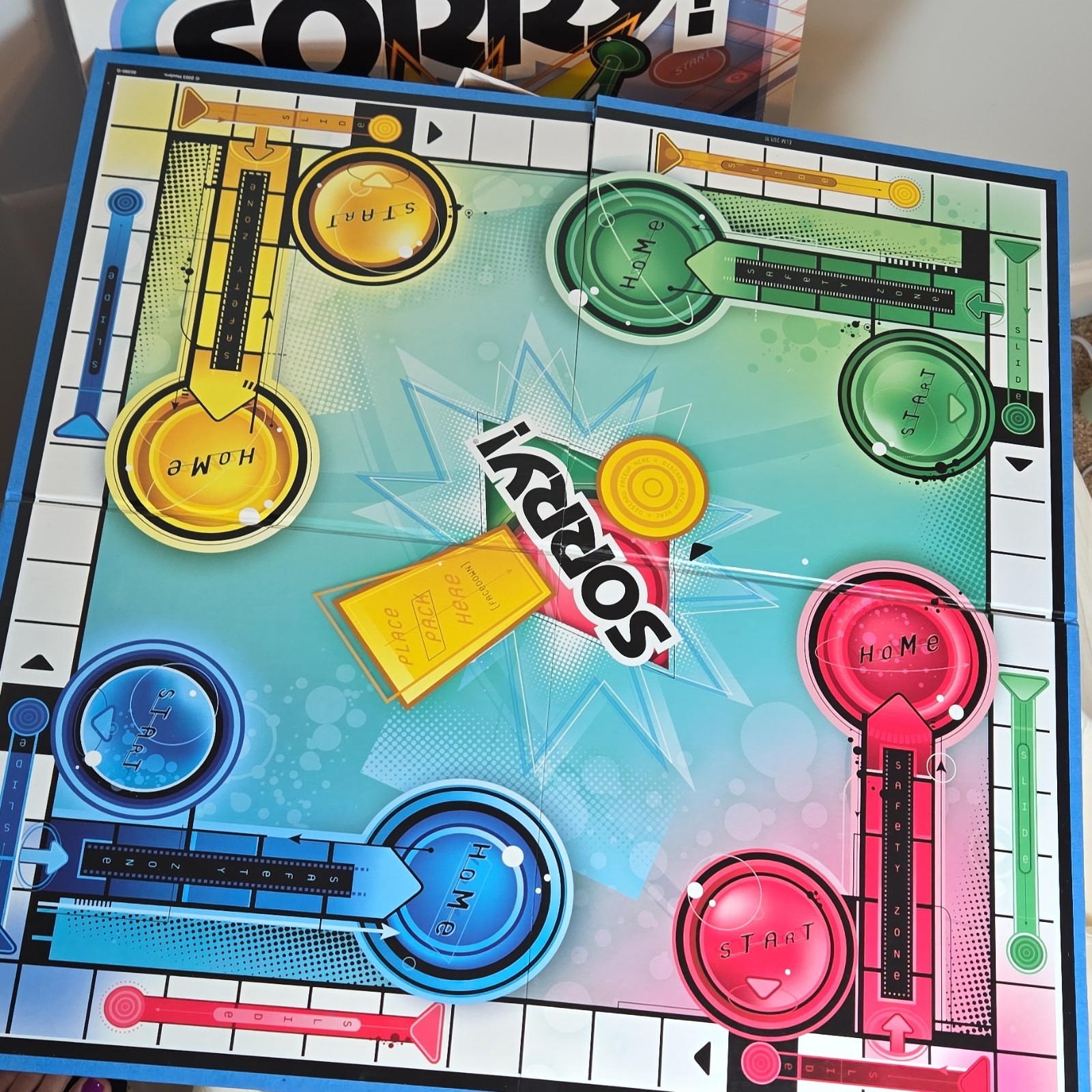 Parker Brothers Sorry! Board Game 2008 Complete Set Translucent Pawns Family