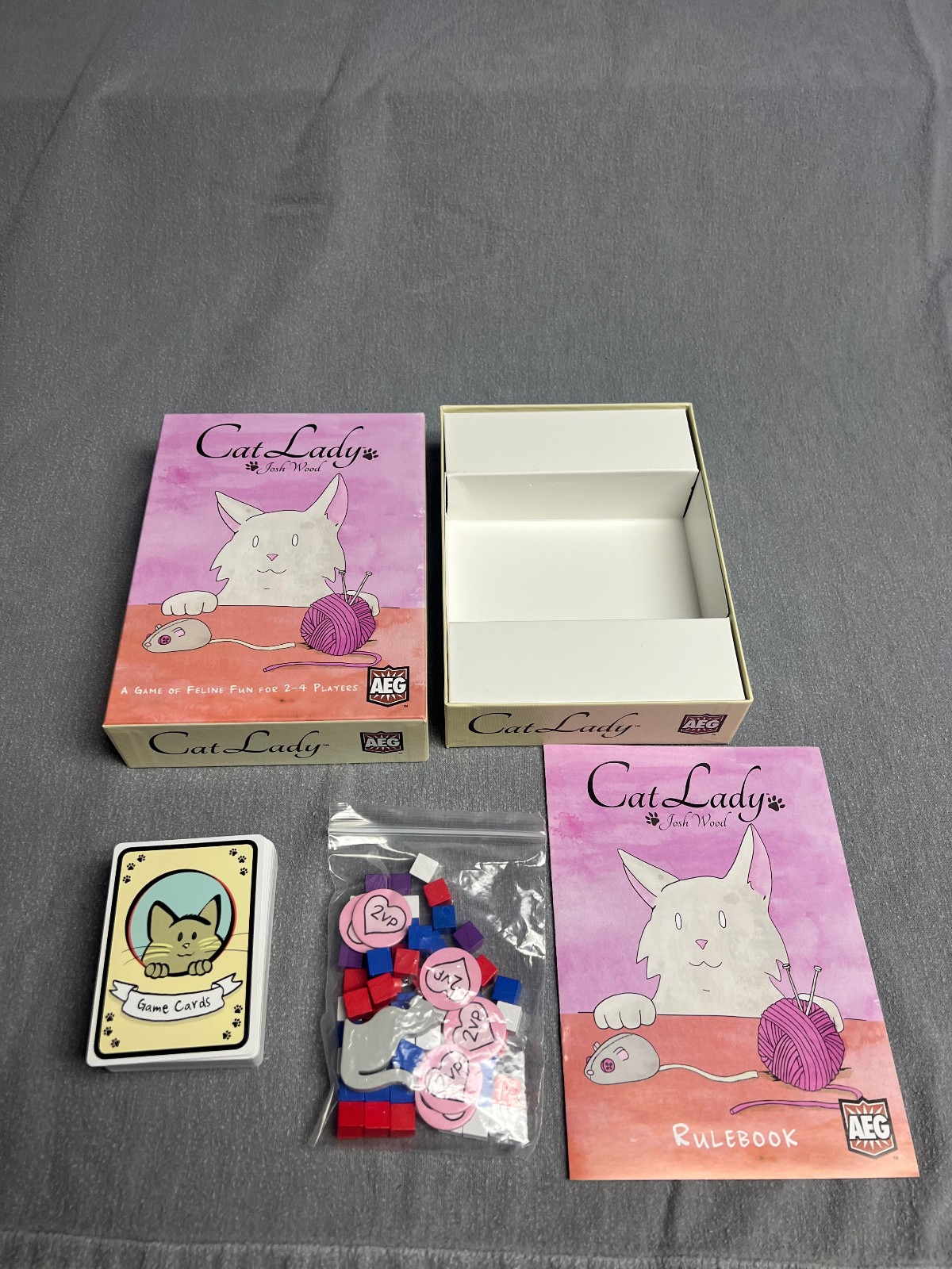 Cat Lady AEG Card Game Complete 2-4 Players Family Strategy Cats Josh Wood
