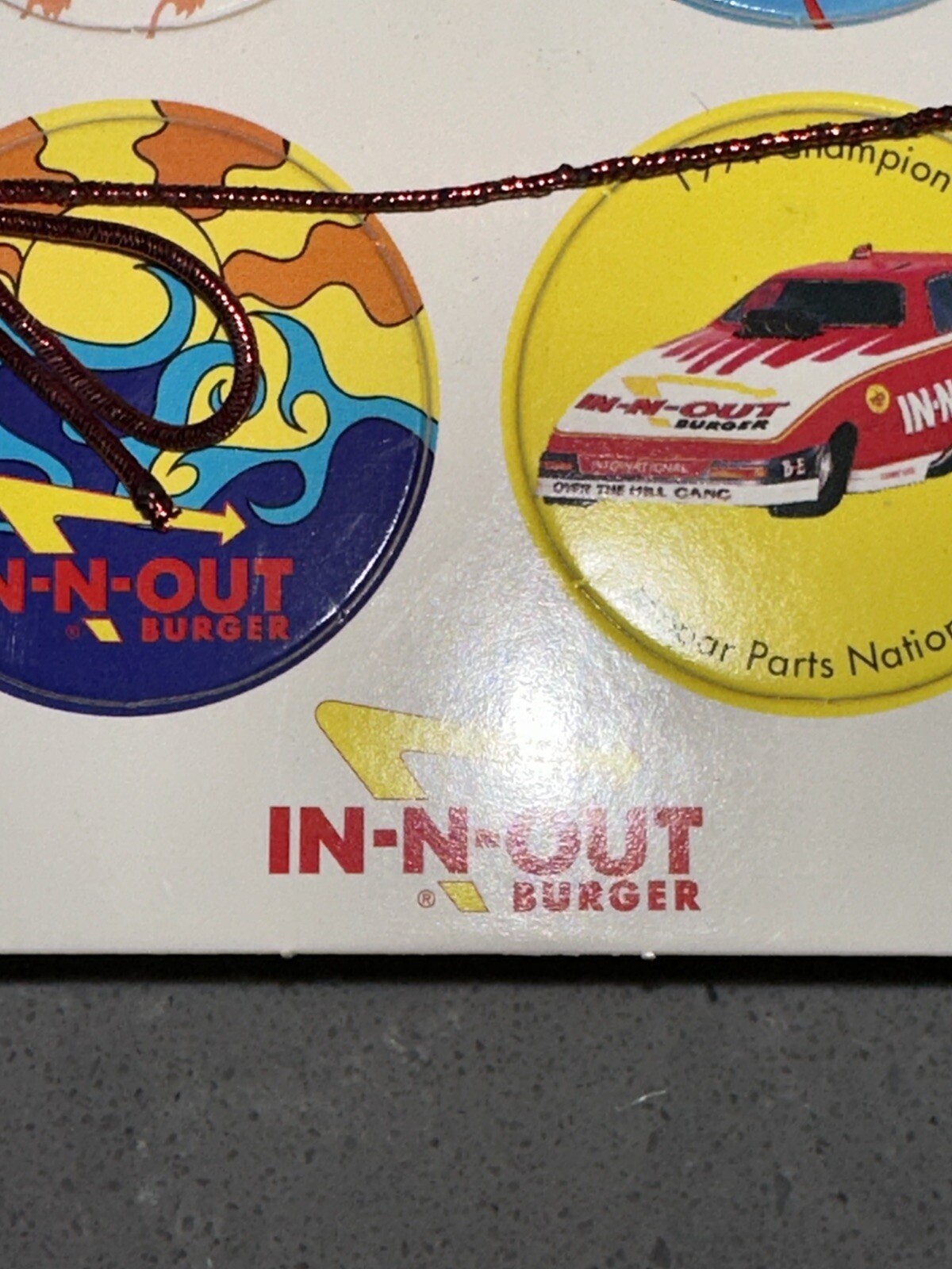 In-N-Out Burger 16 Piece of Unpunched Pog Sheets 1994