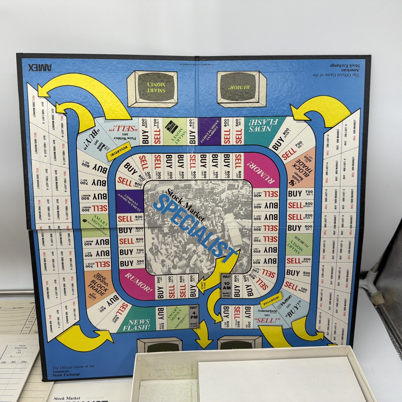 STOCK MARKET SPECIALIST BOARD GAME HANSEN AMEX H-1983 Complete!
